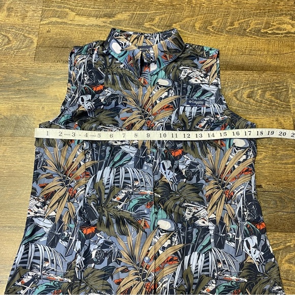 Columbia PFG Star Wars Womens Small Sleeveless Tank Top Snap Button Rare Collab - Picture 8 of 16